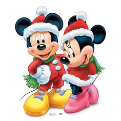 MICKEY & MINNIE MOUSE CHRISTMAS Cardboard Cutout Standup Standee - Front Natal Do Mickey Mouse, Merry Christmas Images Free, Donald Duck Christmas, Santa Cartoon, Mickey Mouse Illustration, Disney Png, Mickey Mouse Images, Mickey Mouse Donald Duck, Epic Mickey