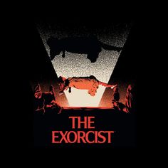 the exorcis movie poster with an image of a man laying on his stomach