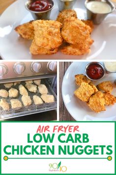 air fryer low carb chicken nuggets with ketchup on the side