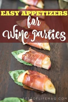 appetizers for wine parties with bacon and cheese