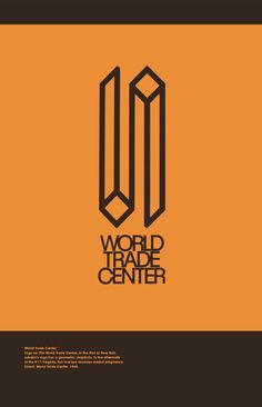 the world trade center logo on an orange and black background with text that reads'world trade center '