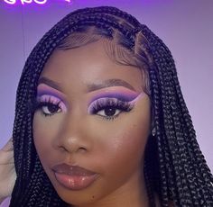 Purple Green Makeup, Bday Makeup, Pretty Wigs, Makeup 2022, Flawless Face Makeup, Cute Eye Makeup