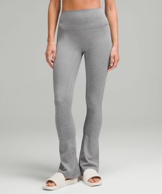 lululemon Align™ High-Rise Mini-Flare Pant *Regular | Women's Leggings/Tights | lululemon Leggings Flare, Shopping Wishlist, Lululemon Align Pant, Flare Pant, Feeling Nothing, Card Sleeve, Low Impact Workout, Lululemon Align, Grey Leggings