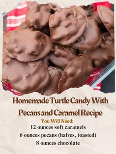 chocolate turtle candy with pecans and caramel recipe