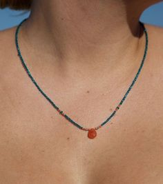 Orange Quartz, Homemade Necklaces, Beaded Necklace Diy, Crimp Beads, Colors Orange, Jewelry Beads, Jewelry Lookbook