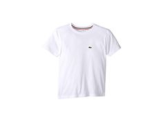 Lacoste Kids Short Sleeve Solid Crew T-Shirt (Toddler/Little Kids/Big Kids) - Boy's T Shirt : White : A classic Lacoste Kids tee is a style staple for standalone or layering wear. Super soft cotton jersey T-shirt. Signature Croc appliqué at chest. Crew neckline. Short sleeves. Pullover design. Straight hem. 100% cotton. Machine wash and hang dry. Imported. Measurements: Length: 19 1 2 in Product measurements were taken using size 8 (Big Kids). Please note that measurements may vary by size. Indoor Garden Ideas, Pullover Designs, Animal Print Dresses, White Boys, Kids Shorts, Kid Tees, Boys T Shirts, Free Clothes, Jersey T Shirt