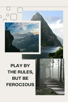 there is a poster with the words play by the rules, but be ferocious