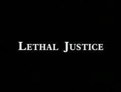 the logo for the movie, letha justice is shown in white letters on a black background