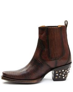 Idyllwind Women's Moxie Brown Fashion Booties - Snip Toe, Brown Brown Cowgirl Boots Outfit, Brown Cowgirl Boots, Chelsea Boots Men Outfit, Boots Men Outfit, Cowgirl Boots Outfit, Lizard Print, Miranda Lambert, Chelsea Boots Men, Brown Booties