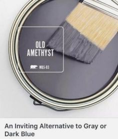 an invining alternative to gray or dark blue paint with the words old amethyst on it