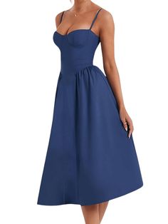 Get ready to turn heads this summer with the Women's Chic A-Line Midi Dresses. Designed to flatter your figure, these dresses feature a timeless A-line silhouette that accentuates your waist and flows gracefully down to a midi length. Perfect for any occasion, whether it's a casual day out or a special event, these dresses are made from lightweight and breathable fabric to keep you cool and comfortable all day long. With their chic and versatile design, you can easily dress them up or down with accessories and footwear. Embrace the season in style with the Women's Chic A-Line Midi Dresses. Specifications Elasticity: Non Stretch Sleeve Style: Spaghetti Strap Fabric Type: POLYESTER Pattern Type: Solid Fit Type: Slim Fit Silhouette: A-LINE Neckline: Slash Neck Decoration: Hollow Out Style: Bo A Line Midi Dress, Midi Dress Summer, Summer Black, Dresses Summer, Midi Dresses, Special Event, Midi Length, This Summer, Breathable Fabric