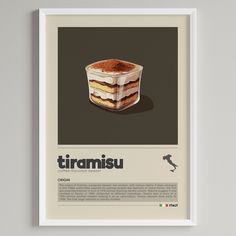 a poster with a piece of cake on it