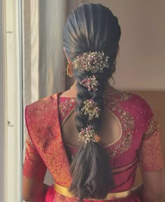 Engagement Hairdo Indian, Front Puff Bridal Hairstyles, Venni Hairstyles, Hairdo For Saree Hairstyles, Tamil Muhurtham Hairstyles, Hairstyle For Frock Indian, Telugu Bride Hairstyles Bridal Braids, Hair Styles For Function Indian, South Indian Bridal Hairstyles For Muhurtham