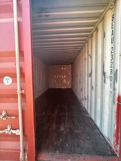 the inside of a storage container with its door open