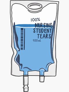 an illustration of a bottle of nursing student tears