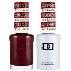 DND Daisy Gel Duo - Red Louboutin #678 0.5 oz 15 mL each Chip Nails, Nail Polish Hacks, No Chip Nails, Maroon Nails, Red Daisy