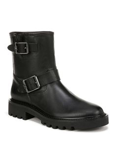 Sam Edelman Women's Kinsley Buckled Boots Buckled Boots, Black Biker Boots, Engineer Boots, Buckle Boots, Biker Boot, Sam Edelman, All Black, Black Boots, Leather Upper