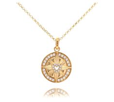 Set your look in a more fashionable direction with this delightfully sparkly round heart compass pendant. Compass Pendant, Expensive Clothes, Compass, Jewelry Necklaces, Chain, Sterling Silver, Pendant, Silver