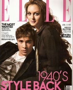 an image of a magazine cover with two people on the front and one is looking at the camera