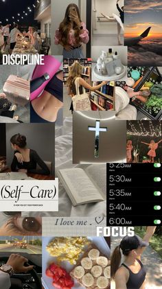 a collage of photos with the words self care and pictures on them in different languages