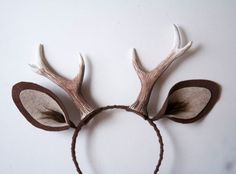 Brown Deer, Antler Headband, Metal Headbands, Ears Headband, Theme Halloween, Halloween Accessories