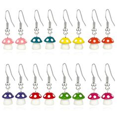 PRICES MAY VARY. model: Chic Charm Weird Colorful Mushroom Pendant Drop Earrings for Women 3D Cute Funny Simulation Mushroom Food Earrings Jewelry Charm Accessories Size: Please take a look at the picture,Due to manual measurement, error less than 1-2cm Design:These dangle drop earrings are designed in pretty shapes and lively styles, wearing them will make you the focus of the crowd easily; You can wear them for various occasions or as photo props, which will show your nice taste and bring you Mushroom Food, Funny Mushroom, Model Chic, Charm Accessories, Weird Jewelry, Mushroom Pendant, Mushroom Earrings, Food Earrings, Earring For Women