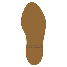 the sole of a shoe with stitching on it and an arrow in the middle