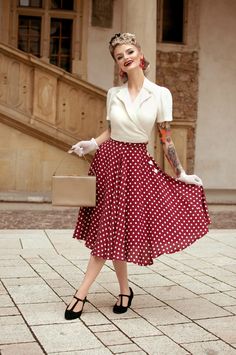 Spring Outfit Women, Vestidos Pin Up, Vintage Outfits Classy, 1940's Style, 1940s Outfits, 50s Outfits, Teddy Boys