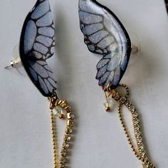 Adorableight Light Hanging Butterfly Earrings, Dangling Hains Oh So Light N Boho..Nwot.Have Plastic Bag They Came In N I Removed Tag Hanging Butterfly, Sparkle Sandals, Black Round Sunglasses, Earrings Dangling, Light Hanging, Mom Hats, Winter Headbands, Blue Accessories, Crystal Watches