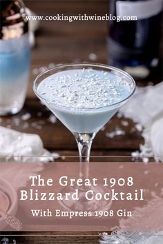 the great 1908 blizzard cocktail with empress 108 gin