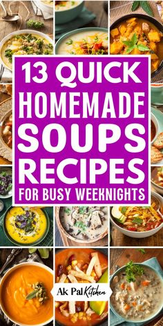 Homemade soup recipes are the perfect comfort food. Whether you’re looking for creamy soups, healthy soup recipes, or something hearty for dinner, these easy soup ideas have you covered. Try quick one-pot soups for busy weeknights or cozy crockpot soups for a hands-off meal. From classic flavors to low-carb soups, these soups are great for meal prep and family-friendly dinners. With flavorful and budget-friendly ingredients, these comfort soups make winter meals delicious and simple. Easy Soup Recipes For Two, Quick And Simple Soup Recipes, Quick And Easy Soup Recipes Homemade, Easy Weeknight Soup Recipes, Easy Soup For One, Quick And Easy Crockpot Soups, Chili Soup With Noodles, Easy Clear Soup Recipes, Quick Soups To Make