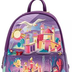 Disney Loungefly Ariel Castle Collection Mini Backpack Brand New Sealed In Package Feel Free To Reach Out For More Pics Or Bundles Will Ship With Care Ariel Castle, Mermaid Backpack, Castle Collection, Disney Pixar Up, Little Mermaid Ariel, Disney Princess Ariel, Loungefly Bag, Faux Leather Backpack, Disney Ariel