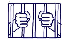 two hands holding bars in front of a jail cell with the words, how do you think?