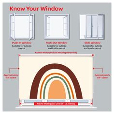 an open window with the words know your window on it and instructions to install them