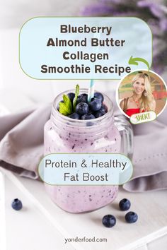 blueberry almond butter collagen smoothie recipe