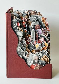 a book with many different pictures on it