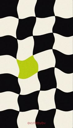 an abstract black and white checkered pattern with a blue circle in the center on top