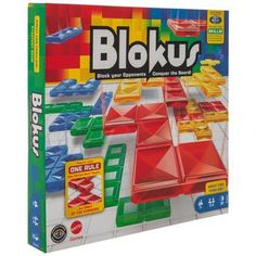 blokus board game is shown in the box, with its contents and instructions