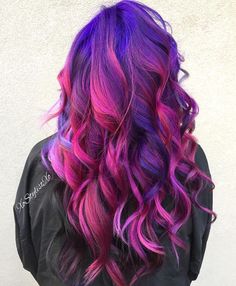 pinks & purples Pinkish Purple Hair, Purple And Pink Hair, Mermaid Hairstyles, Pink And Purple Hair, Blue And Pink Hair, Mermaid Hair Color, Mane Addicts