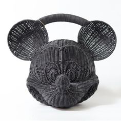 Disney collection Mickey Mouse Rattan Basket Bag Natural fashion new | eBay