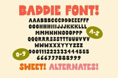 the font and numbers are arranged in different styles, including letters that appear to be made from