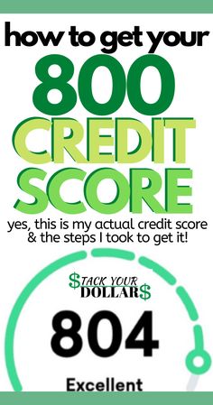 an advertisement with the words how to get your 800 credit score and dollars on it