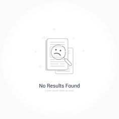 no results found icon on white background