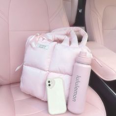 Pink Aesthetic Pictures, Handbag Aesthetic, Puffer Tote Bag, Cute Handbag, Pink Lifestyle, Girly Car, Soft Pillow, Cute Handbags