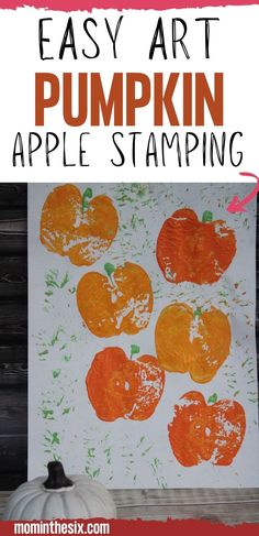 an easy art project for kids to do with pumpkins