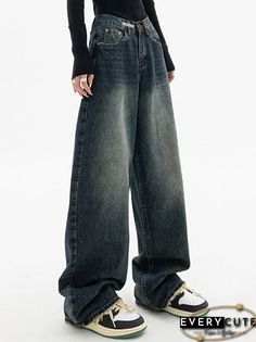 Streetwear Fashion Vintage, Baggy Boyfriend Jeans, E Girl Style, Jeans Online Store, Street Y2k, Womens Fashion Jeans, Streetwear Mode, Trendy Jeans, Jeans Outfits