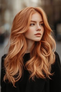 Strawberry Blonde Hair Color Ideas, Bright Copper Hair, Dark Strawberry Blonde Hair, Easy Hair Color, Dark Strawberry Blonde, Hair Shade, Light Strawberry Blonde, Blonde Shades, Medium To Long Hair