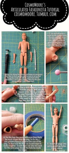 the instructions for making a doll that is being made