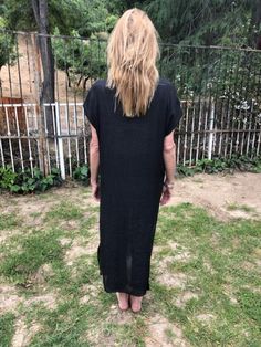 "Long semi sheer dress, swimsuit cover up, dress,black, Medium,large Really beautiful and unique with hand knit colorful squares down the front Measurements: Chest 49\" Waist 49\" Hips 50\" Length 49\" Excellent condition NK709b4 390f2 Long semi sheer dress, swimsuit cover up, dress,black, Medium,large" Black Maxi Dress With Side Slits For Vacation, Black Maxi Beach Dress For Spring, Black Stretch Bohemian Dress, Black Maxi Beach Dress, Black Maxi Length Beach Dress, Black Stretch Dress For Festival, Black Bohemian Tunic Beach Dress, One Size Long Beach Dress, Black Stretch Cover-up For Spring