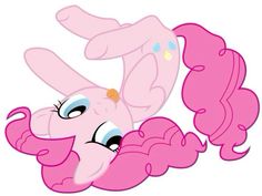 pinkie pie flying through the air with her eyes wide open